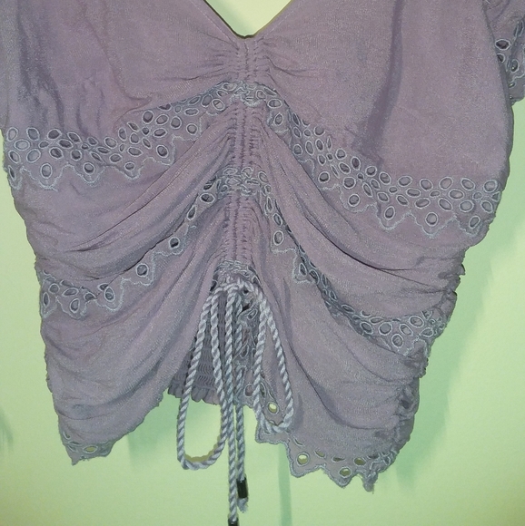 Free people Cecilia corset crop top blouse lilac berry - Picture 7 of 15